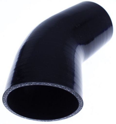 Bild von 45 Grad Silikonbiegung - Schwarz 3 "- 76mm.